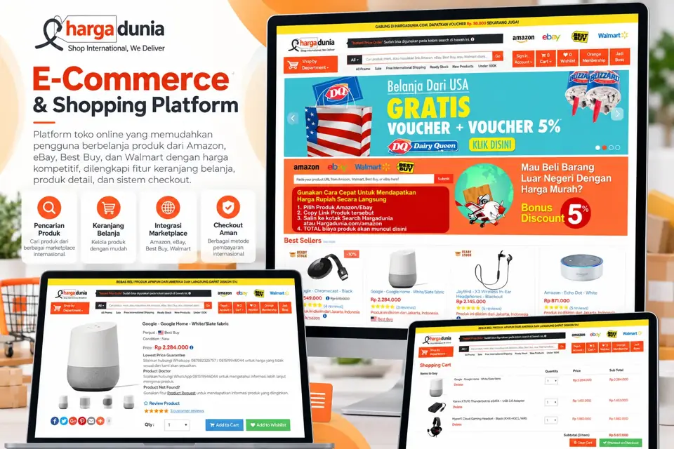 Hargadunia.com - E-commerce interface