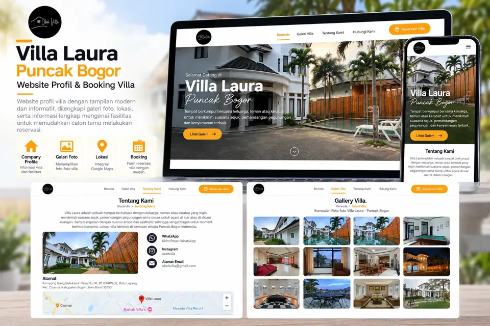 Okeh Villa - Company Profile interface